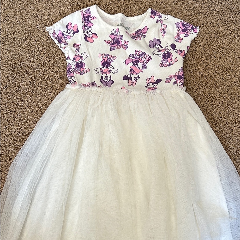 White and Purple Minnie Mouse Dress